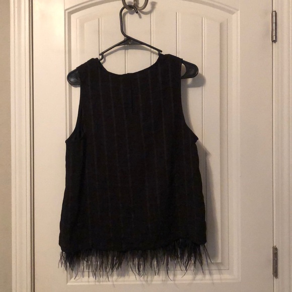 Endless Rose black feather tank top - Picture 2 of 7